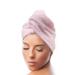 KEEPOZ Hair Towel Wrap Quick Dry 100% Cotton Super Absorbent Turban Head Wrap for Women with Button  Non Microfiber Anti Frizz Hair Products  Hair Cap for Curly  Long & Thick Hair (Pink  1 Pc) Pink 1 Pc
