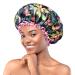 Mikimini shower hood for women and girls 2 pieces rainforest bath shower with pink lace reusable waterproof shower hood for girls (medium floral) medium (2-pack) rainforest