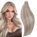RUNATURE Blonde Tape in Extensions Human Hair Blonde Highlight Grey Blonde Tape in Hair Extensions Human Hair Blonde Tape Hair Extensions 22 Inch 50 Gram 22 Inch 1-Tape #19AP60