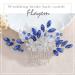 Flayem Handmade Bridal Hair Comb with Blue Rhinestone & Crystal Flower Perfect Hair Accessories for Brides & Bridesmaids - Buy Online on GoSupps.com