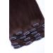 Clip In Extensions Set 100% Real Hair 7 pieces 70g Hair Extension 45 cm Clip-In Hair Extension No. 4 Chocolate Brown