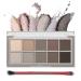 Erinde 10 Colors Eyeshadow Palette, Matte Black Grey Eyeshadow, Ultra-Blendable, High Pigmented, Long Lasting, Neutral Nude Eye Makeup Palette with Professional Brush, Suitable for Older Women #04 04#Cement color