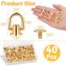 40 Pieces Gold D Rings Rivets for Leather Crossbody Purse Craft - Bag Hardware - Buy Online on GoSupps.com