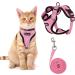 Dooradar Cat Harness and Leash Set - Escape Proof Adjustable Kitten Vest for Walking - Soft Breathable Mesh Jacket with Reflective Strips - XS Pink - Buy Online on GoSupps.com