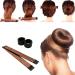 Qusmeiyici 6 Pcs Curlers Hair Bun - Easy Fast Snap Roll Magic Bun Tool in Brown, Dark Brown, Black - Buy Online on GoSupps.com