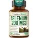 Selenium 200 mcg Capsules High-Potency Selenium Supplement for Thyroid Antioxidant & Immune Support Highly Bioavailable L-Selenomethionine Essential Mineral Supplements Vegan 100 Capsules