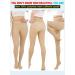 AMZAM Sheer Compression Pantyhose for Women - 15-20 mmHg Graduated Support Stockings Closed Toe Comfortable Relief for Swelling & Improved Circulation - Beige M - Buy Online on GoSupps.com