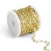 ALEXCRAFT 12 Feet 14K Dainty Gold Plated Brass Paperclip Chain Link Necklace Bulk for Jewelry Making 12 Feet(4x10mm)