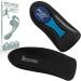 3/4 high support arch orthopedic insoles heel poron shock-damping insert relief plantar fasciitis flat feet midfoot pain heel pain men women ... (EU 36-41 black) EU 36-41 black
