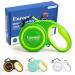 Euroca Retractable Dog Leash for Small Medium and Large Dogs Up to 110LBS- 16' Heavy Duty Reflective Nylon Tape Tangle-Free Quick-Lock Braking System Anti-Slip Handle (Large Green) Large Green