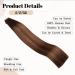 Hotlulana Tape In Extensions - 100% Real Hair Balayage Dark Brown & Chestnut Brown - 18 Inch (45cm) Skin Weft (20 Pack) - Buy Online on GoSupps.com