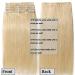 Clip In Extensions Real Hair - 100% Remy 8 Pcs 18 Clips Thick Double Wefts 30cm 115g #613 Light Blonde - International Shipping - Buy Online on GoSupps.com