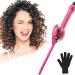 3/8 Inch Curling Iron Professional 9 mm Ceramic Tourmaline Curl Wand Barrel Hair Curler Iron Wave Hair Styling Tools with Non-Slip Handle (225 F to 450 F for All Hair Types) (3/8 inch Iron)