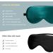 Luxury 100% Natural Mulberry Silk Sleep Mask with Ear Plugs & Travel Pouch | Adjustable 19 Momme Organic Silk Eye Mask for Men & Women - Blackish Green - Buy Online on GoSupps.com