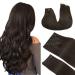 Doores clip in extensions real hair dark brown 55cm 22 inch 9 pieces 150g remy hair extension real hair natural real hair extensions straight real hair extensions clip in thick hair 55cm-15g #2 dark brown
