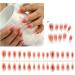 FEIlei 30Pcs Long Press on Nails Coffin French Fake Nails Tip Gradient Acrylic Nails Glossy False Nails for Women Girls - Buy Online on GoSupps.com