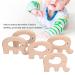 5pcs Baby Elephant Teething Toys | Beech Wood Pain Relief Rings | Modern DIY Necklace & Bracelet - Buy Online on GoSupps.com