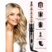 Ohuhu 7 in 1 Curling Wand Set with Interchangeable Ceramic Barrels and Heat Protective Glove - Dual Voltage Hair Curler in Rose Gold | Mother's Day Gift - Buy Online on GoSupps.com
