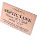 Septic Tank Pine Effect Sign Plaque Notice for Toilet Bathroom W.C only Flush Toilet Paper - Buy Online on GoSupps.com