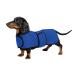 Warm Thermal Quilted Dachshund Coat Dog Winter Coat with Warm Fleece Lining Outdoor Dog Apparel with Adjustable Bands for Medium Large Dog-Blue-L L Blue