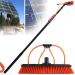 Water Fed Telescopic Brush 4-12M Window Cleaning Pole Extendable Cleaner Conservatory Roof Cleaning Tools for Photovoltaic Panel Cleaningtrucks Windows 35cm Brush Head 10M/33FT