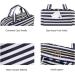 BAGSMART Toiletry Bag Travel Bag with Hanging Hook Water-Resistant Makeup Cosmetic Bag Travel Organizer for Accessories Shampoo Full Sized Container Toiletries (Stripe) M Stripe - Buy Online on GoSupps.com