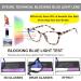 EYEURL 5 Pack Blue Light Blocking Reading Glasses for Women - +1.50 Fashion Square Frames Spring Hinge Multiple Colors - International Shipping Available - Buy Online on GoSupps.com
