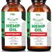Pure Wellness Hemp Seed Oil Drops Peppermint Flavor for Improved Cognitive Function Omega 3 6 9 Fatty Acids Organic Non-GMO Vegan (5 000mg 2-Pack)