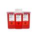 1 Quart Size (Pack of 3) | Oakridge Products Sharps Container with Flip Lid | for Diabetics