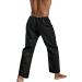 Ronin Medium Weight Karate Pants 8oz 100% Cotton - Black & White | Traditional Drawstring for Quality & Comfort - Size 7 - Buy Online on GoSupps.com