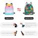WANDF Drawstring Backpack - Water Resistant Nylon Sackpack for Gym, Shopping, Sport - Leaf Blue - Buy Online on GoSupps.com