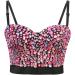 Sexy Strass Bustier for Women Push Up Sparkle Camisole & Sequin Tank Top | Trendy Cropped Streetwear in Rosa L - Buy Online on GoSupps.com