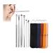 Aoyuexi 6 Pcs Ear ax Removal Tool Set arwax Remover Kit ick Cleaner Reusable leaner with Storage Bag Stainless Steel ar icker for Adults Children Kids Black One Size