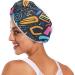 Super Absorbent Seamless Abstract Hair Towels 2 Pack | Quick Dry Hair Turbans for Women & Girls - Buy Online on GoSupps.com