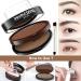 Two-tone Waterproof Eyebrow Powder with Brow Brush - Dark Brown/Light Brown - Buy Online on GoSupps.com
