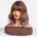 HAIRCUBE Ombre Pink Synthetic Wig for Women - Shoulder Length Cherry Blossom Pink Hair with Fringe - Buy Online on GoSupps.com