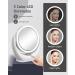 Lighted Makeup Mirror with Fan | 1X/5X Magnifying Vanity Mirror | 30 LED Lights, 3 Lighting Modes | Portable Travel Cosmetic Mirror - Buy Online on GoSupps.com