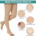 Buy 2 Pairs Compression Stockings - 20-30mmHg Thigh High Socks for Men & Women | Open Toe Medical Support for Varicose Veins - Beige Medium - Buy Online on GoSupps.com