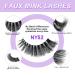 BEEOS Faux Mink Russian Strip Lashes 10 Pairs with Lash Glue - 19mm D Curl Cat Eye False Eyelashes for Natural Look - Medium Volume, Reusable, Flexible Cotton Band - Buy Online on GoSupps.com
