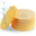 Metyond 60 Pieces Facial Sponges Natural Cellulose Compressed Face Sponge for Cleansing Exfoliating and Makeup Removal Reusable Eco-Friendly and Portable Ideal for Estheticians and Daily Use 1 Count (Pack of 60) Yellow