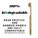 Gaia Guy Natural Bristle Bamboo Toothbrush (No Nylon) - Compostable Boar Bristle & Bamboo - 6-Pack - Buy Online on GoSupps.com
