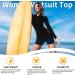 CtriLady Women's 2mm Neoprene Wetsuit Top with Long Sleeves and Zipper Pockets | Black Medium | Ideal for Swimming, Diving, Surfing, and Boating - Buy Online on GoSupps.com
