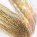 DANSEE 48 Hair Tinsel 750 Strands Kit Sparkling Silk Fairy Hair Shiny Hair Flairs Extensions Party Highlights Hair Dazzle Glitter Extensions Bling Synthetic Hairpieces Set (Gold)