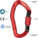 XINDA 22KN Screw Locking Carabiner Clip - CE UIAA Certified - Heavy Duty Aluminium - Set of 2 Red Carabiners for Climbing and Outdoor Activities - Buy Online on GoSupps.com