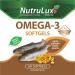 NutruLux Omega-3 1000mg Fish Oil Vegan Halal Gelatin Free Softgels - Heart Health Supplement with Essential Fatty Acids Daily Wellness Support - 1000mg Fish Oil Softgels with Omega-3s for Good Health 60 Softgels (Pack of 1) - Buy Online on GoSupps.com