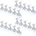 4 Sets Acrylic Nail Display Stand Nail Holder Magnetic Nail Practice Stand Fingernail DIY Nail Design Stand for False Nail Manicure Tool (Silver)