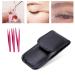 3-Piece Stainless Steel Tweezers Set - Flat Lace & Sloping Tips for Eyebrows & Facial Hair Removal - Rose Red - Perfect for Home & Gift - Buy Online on GoSupps.com