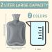 Fythao Rubber Hot Water Bottle - Pain Relief, Cramps, Bed Warmer - Blue & Gray - Buy Online on GoSupps.com