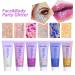 Chunky Glitter Gel - Long-Lasting Festival Body & Face Makeup | Mermaid Sequin Liquid Eyeshadow - #6 White - Buy Online on GoSupps.com
