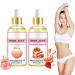 FLLUOUZH 2 Pcs Body Juice Oil Peach Perfect, Body Juice Oil Strawberry Shortcake, Wild Plus Body Juice Oil, Body Juice Oil Mango, for Women Hydrating and Moisturizing